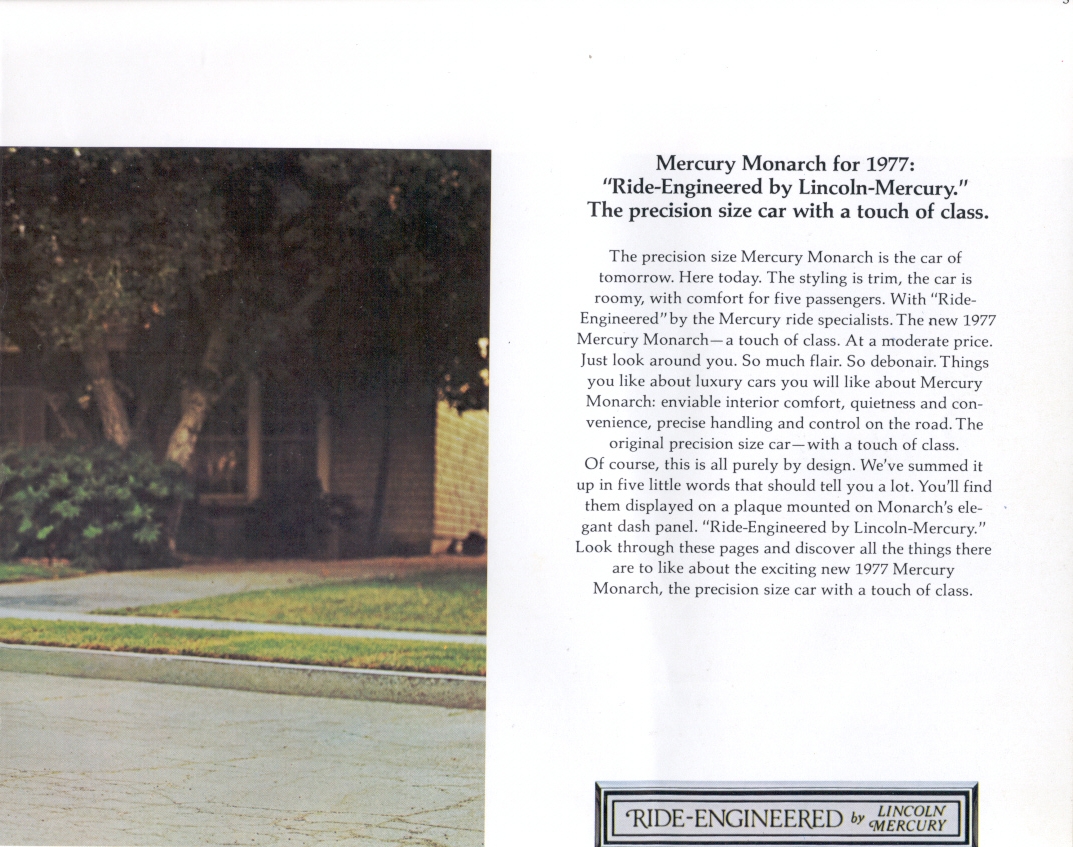 1977 Mercury Monarch Brochure Page 4